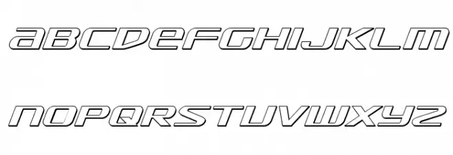 SDF 3D Italic 字体 小写