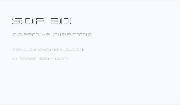 SDF 3D Business Card