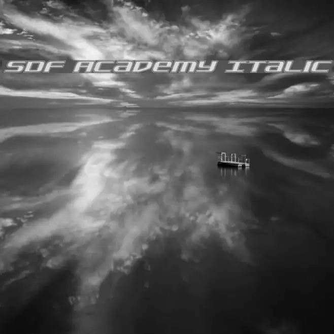 SDF Academy Italic Font examples