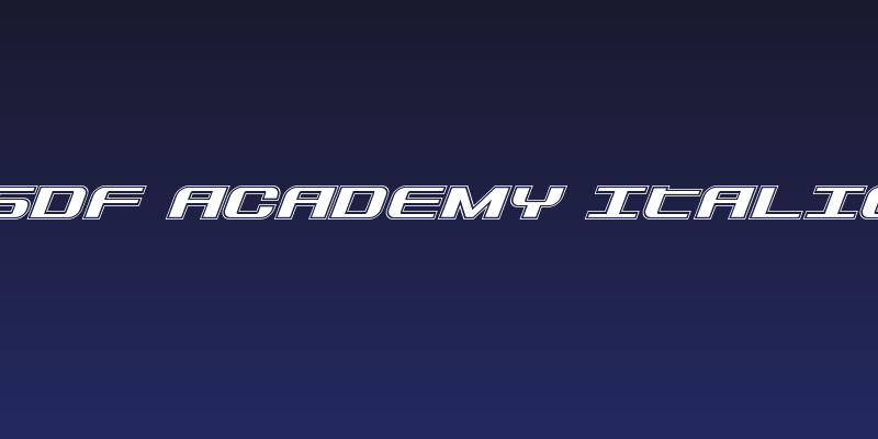 SDF Academy Italic Social Header