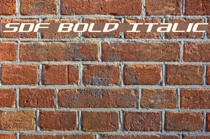 SDF Bold Italic Font examples