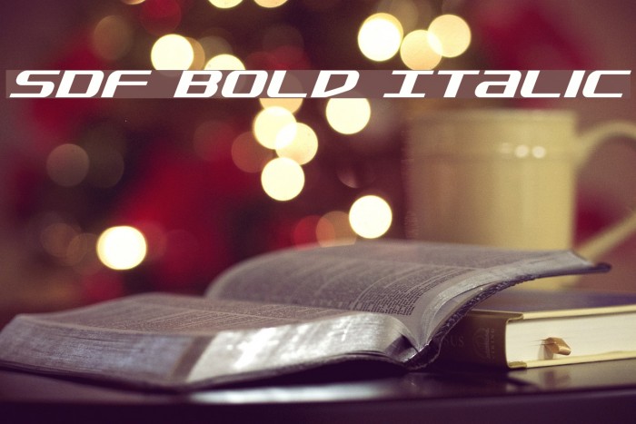 SDF Bold Italic Font examples