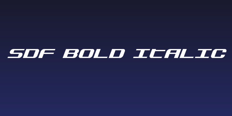 SDF Bold Italic Social Header