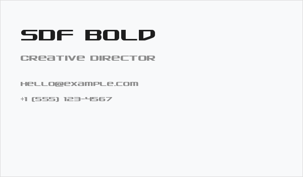 SDF Bold Business Card