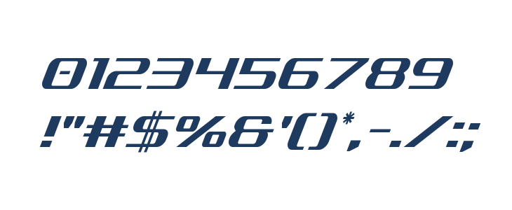 SDF Condensed Italic Other Characters