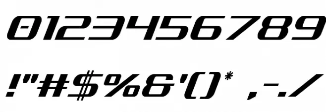 SDF Condensed Italic Font OTHER CHARS