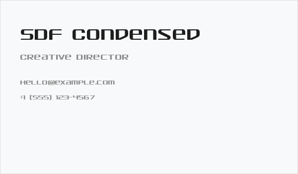SDF Condensed Business Card