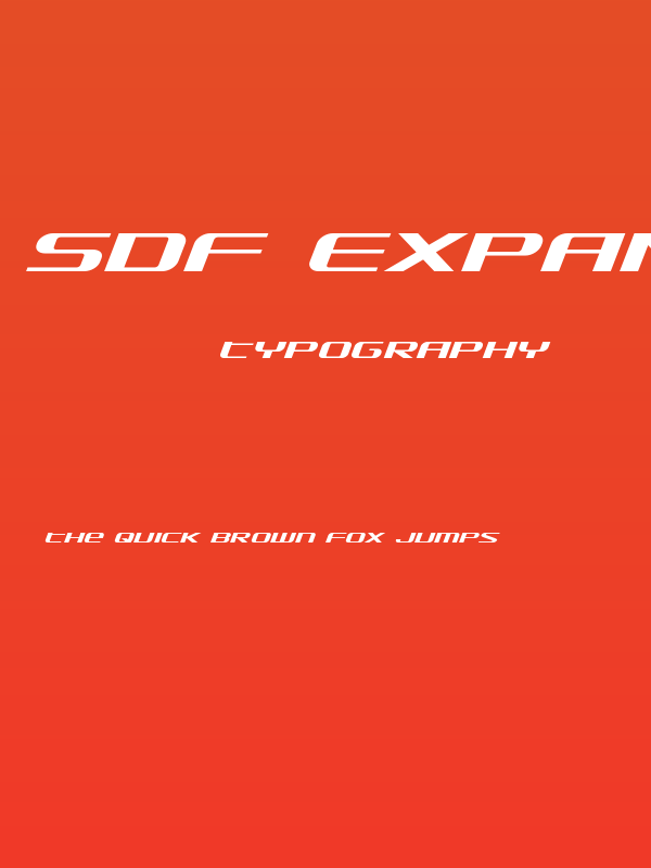 SDF Expanded Italic Poster