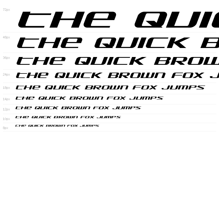 SDF Expanded Italic Waterfall