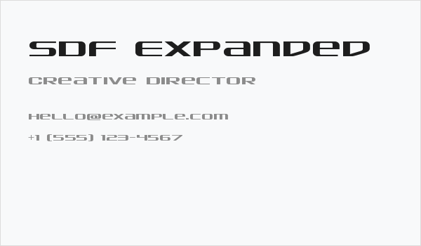 SDF Expanded Business Card