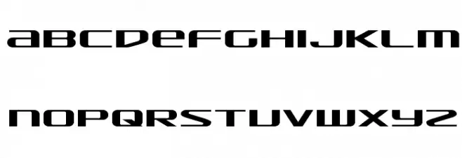 SDF Expanded Schriftart Kleinbuchstaben