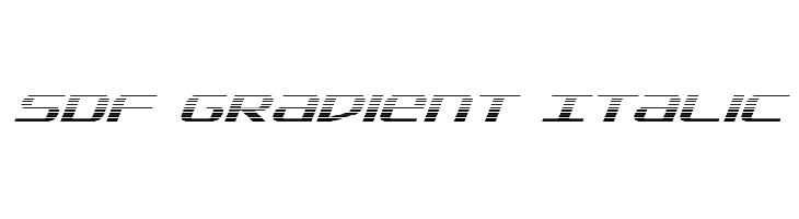 SDF Gradient Italic Font
