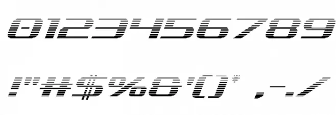 SDF Gradient Italic Font OTHER CHARS