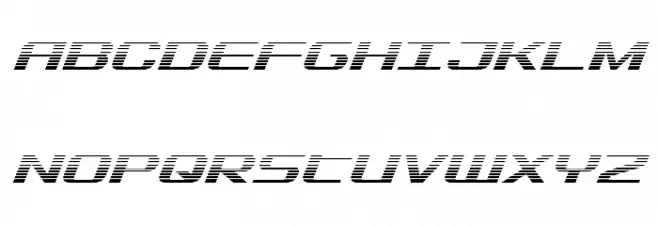 SDF Gradient Italic Polices MAJUSCULES