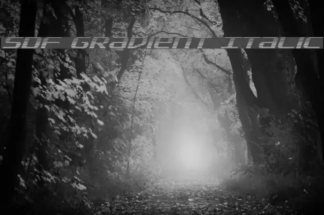 SDF Gradient Italic Font examples