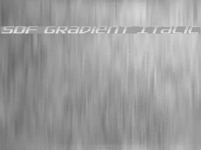 SDF Gradient Italic Font examples