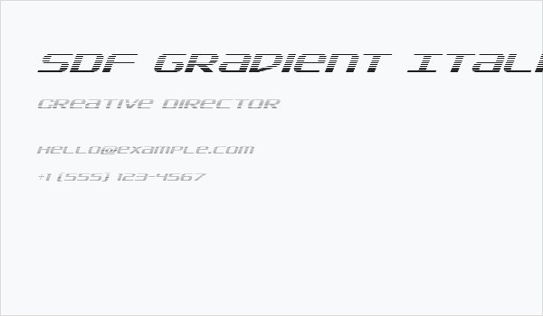 SDF Gradient Italic Business Card