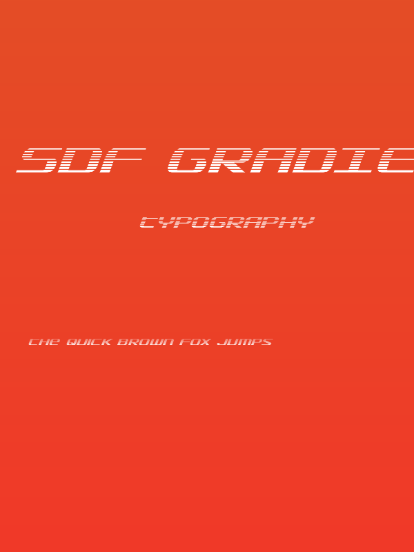 SDF Gradient Italic Poster