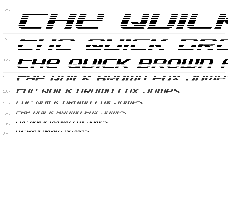 SDF Gradient Italic Waterfall