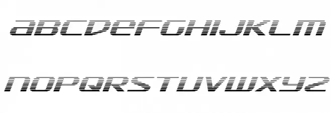 SDF Gradient Italic Шрифта строчной