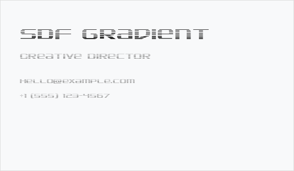SDF Gradient Business Card