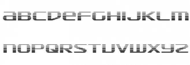 SDF Gradient Font Litere mici