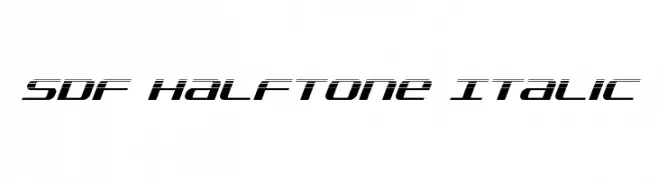 SDF Halftone Italic  Frei Schriftart Herunterladen