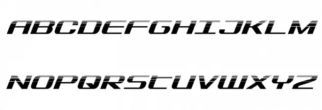 SDF Halftone Italic Font Litere mari