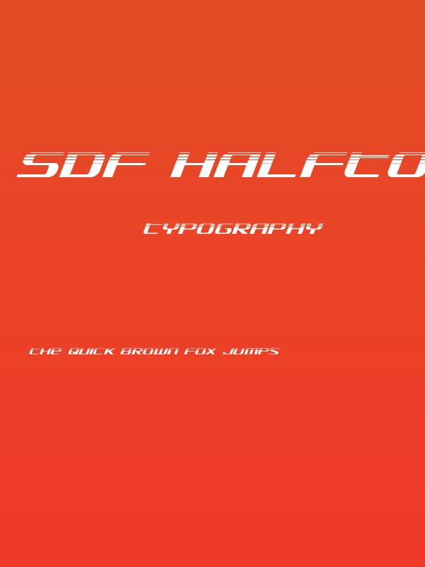 SDF Halftone Italic Poster