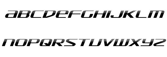 SDF Halftone Italic Font LOWERCASE