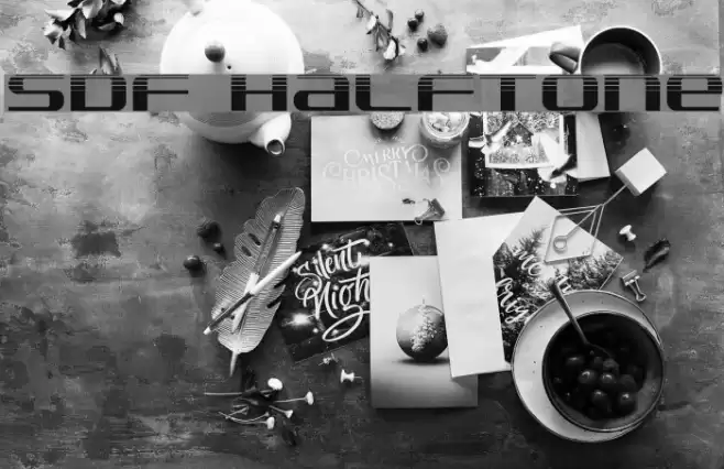 SDF Halftone Font examples