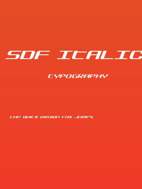 SDF Italic Poster