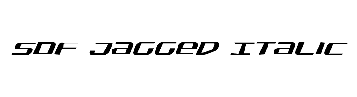 SDF Jagged Italic  لخطوط تنزيل