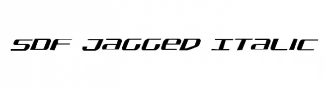 SDF Jagged Italic  नि: शुल्क फ़ॉन्ट्स डाउनलोड