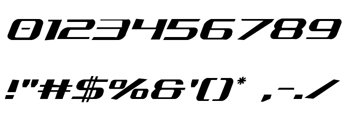 SDF Jagged Italic Font OTHER CHARS