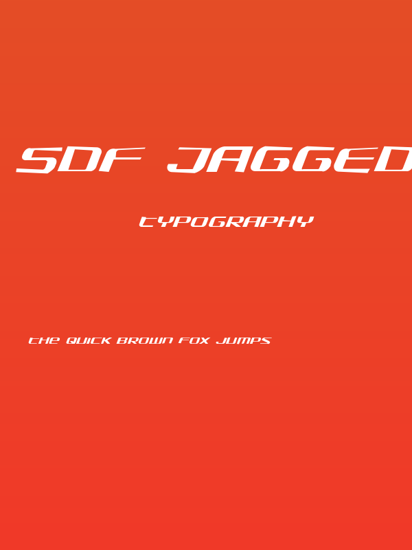 SDF Jagged Italic Poster