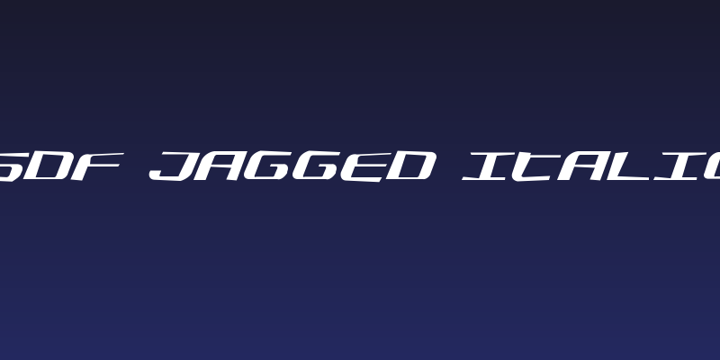 SDF Jagged Italic Social Header