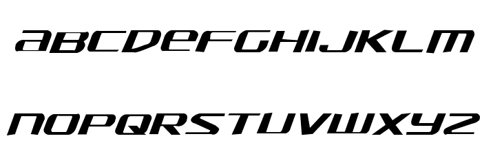 SDF Jagged Italic Font LOWERCASE