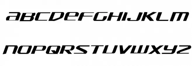 SDF Jagged Italic フォント 小文字