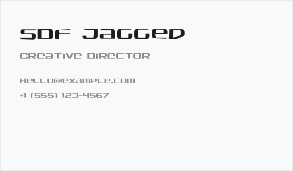 SDF Jagged Business Card