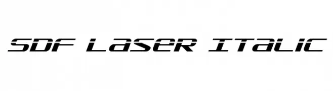 SDF Laser Italic  Frei Schriftart Herunterladen