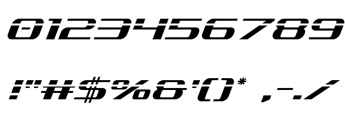 SDF Laser Italic Font OTHER CHARS