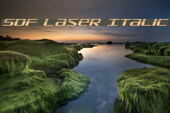 SDF Laser Italic Font examples