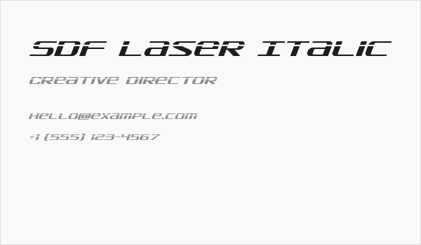 SDF Laser Italic Business Card