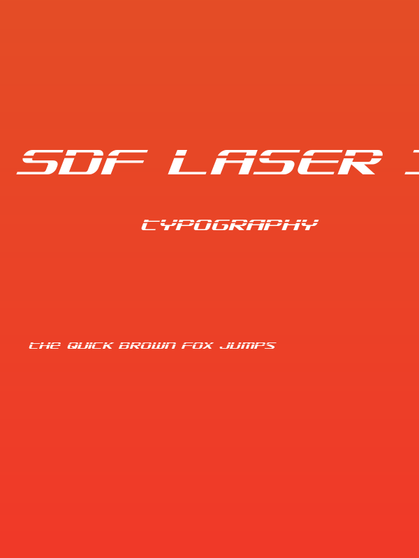 SDF Laser Italic Poster