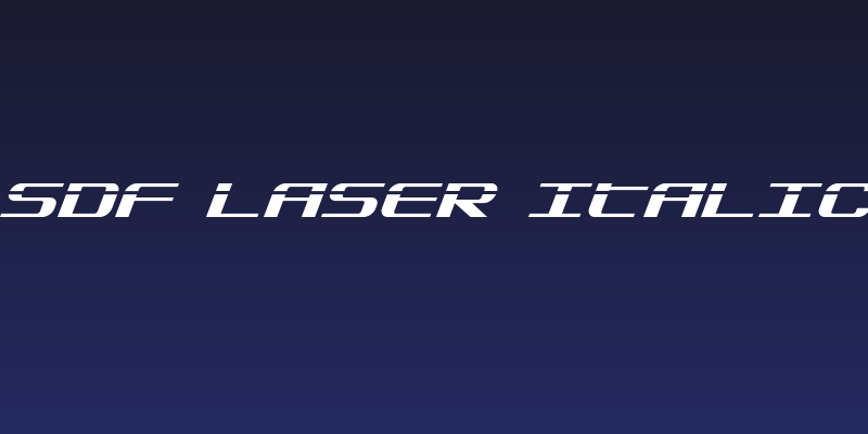 SDF Laser Italic Social Header