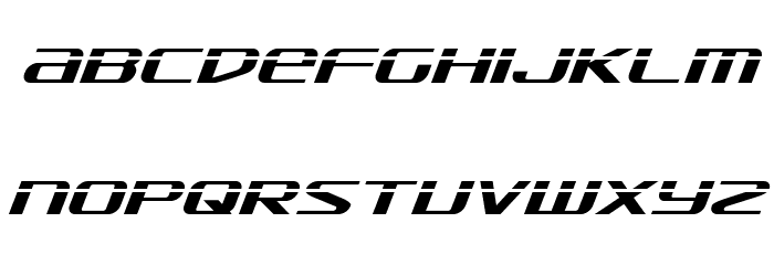 SDF Laser Italic Font LOWERCASE