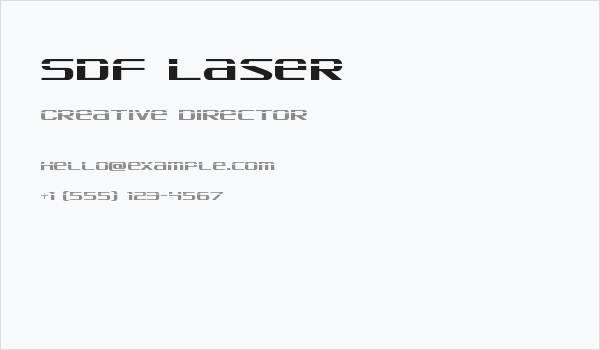 SDF Laser Business Card