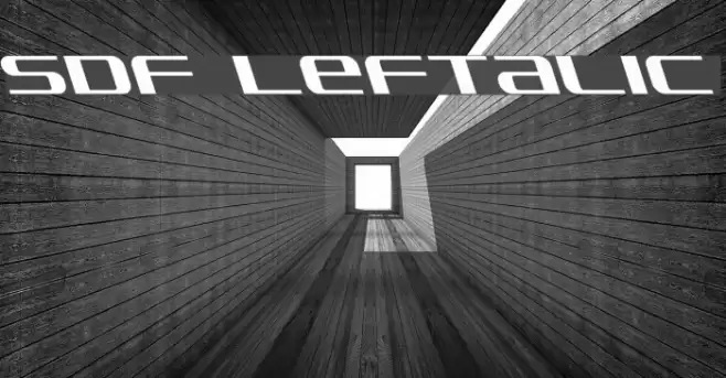 SDF Leftalic Font examples