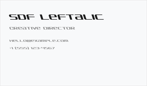 SDF Leftalic Business Card